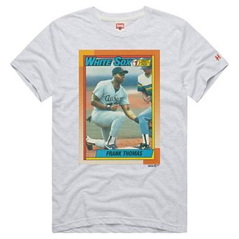 Unisex Homage Frank Thomas Ash Chicago White Sox 1990 Topps Baseball Rookie Tri-Blend T-Shirt
