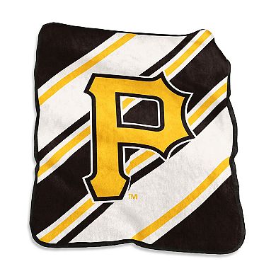 Logo Brands Pittsburgh Pirates 50" x 60" Raschel Stripe Throw Blanket