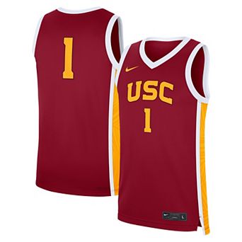 Unisex Nike #1 Cardinal USC Trojans Road Replica Basketball Jersey