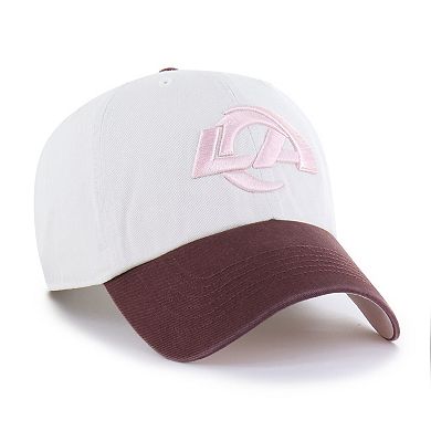 Unisex '47 Stone/Burgundy Los Angeles Rams Love Letter Clean Up Adjustable Hat