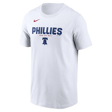 Men's Nike White Philadelphia Phillies Bold Team Name T-Shirt