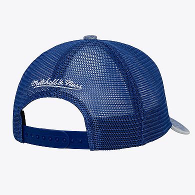 Men's Mitchell & Ness Blue New York Knicks Gameday Snow Wash Adjustable Trucker Hat