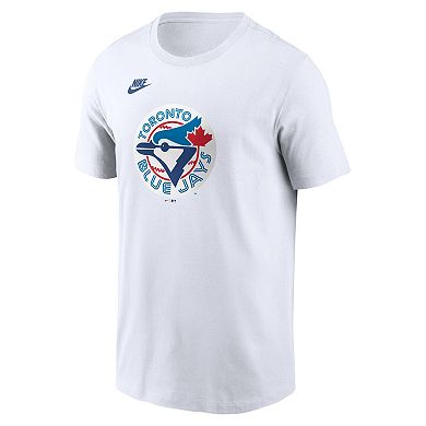 Men's Nike White Toronto Blue Jays Cooperstown Collection Logo T-Shirt