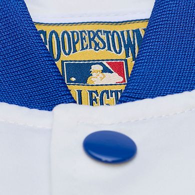 Men's Mitchell & Ness White Chicago Cubs Cooperstown Collection Arctic Lightweight Satin Full-Snap Jacket