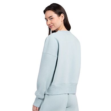 Women's Starter Mint Miami Dolphins Travel Pastels Boxy Fleece Sweatshirt