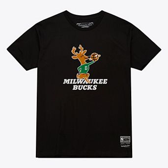Unisex Mitchell & Ness Black Milwaukee Bucks Hardwood Classics Arch T-Shirt