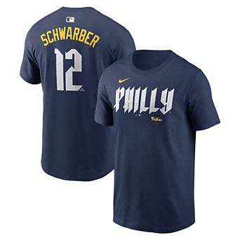Men's Nike Kyle Schwarber Navy Philadelphia Phillies City Connect Name & Number T-Shirt