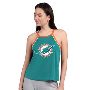 Women's G-III 4Her by Carl Banks Aqua Miami Dolphins Redemption Win Tank Top