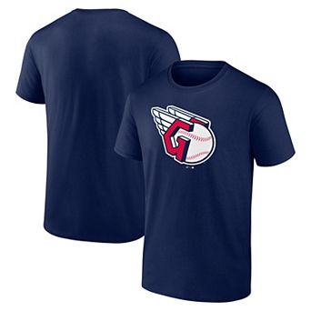 Men's Logo Athletic Navy Cleveland Guardians Official Logo T-Shirt