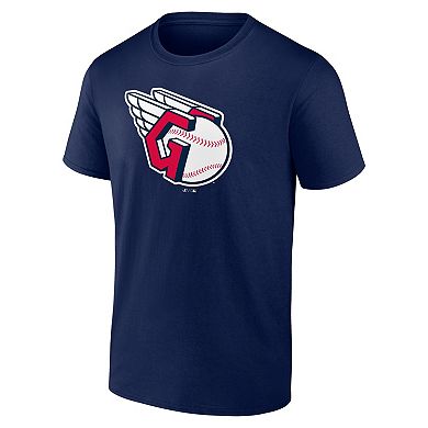 Men's Logo Athletic Navy Cleveland Guardians Official Logo T-Shirt