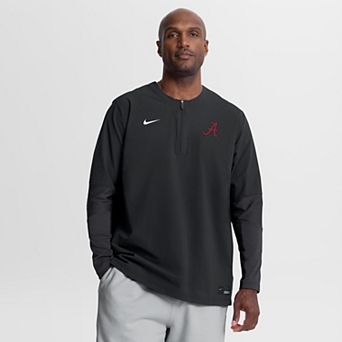 Men's Nike Black Alabama Crimson Tide Dugout Dri-FIT Quarter-Zip Long Sleeve Windshirt