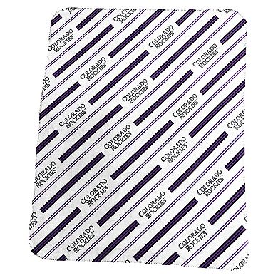 Logo Brands Colorado Rockies 50" x 60" Classic Vertical Stripe Fleece Throw Blanket