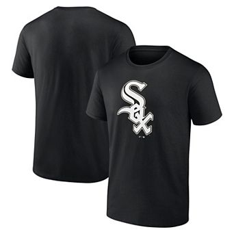 Men's Logo Athletic Black Chicago White Sox Official Logo T-Shirt