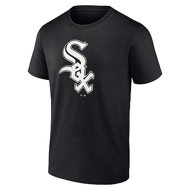 Men's Logo Athletic Black Chicago White Sox Official Logo T-Shirt