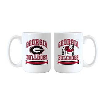 Logo Brands Georgia Bulldogs 15oz. Current & Throwback Mug Set