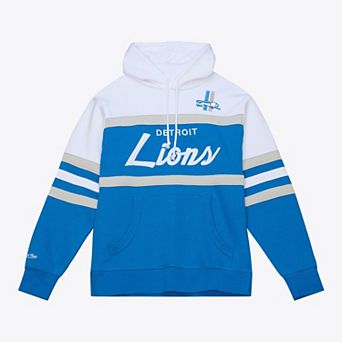 Men's Mitchell & Ness Blue Detroit Lions Head Coach Hoodie