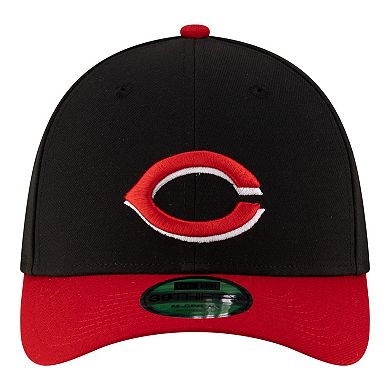Men's New Era Black Cincinnati Reds Player Replica 39THIRTY M-Crown Flex Hat