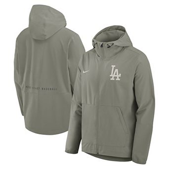 Men's Nike Gray Los Angeles Dodgers Unlimited Packable Full-Zip Hooded Jacket