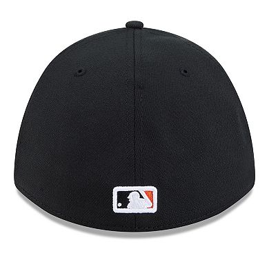 Men's New Era Black/Orange Baltimore Orioles Player Replica 39THIRTY Flex Hat