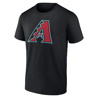 Men's Logo Athletic Black Arizona Diamondbacks Official Logo T-Shirt