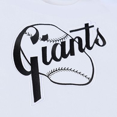 Men's Mitchell & Ness White San Francisco Giants Cooperstown Collection Fleece Hoodie