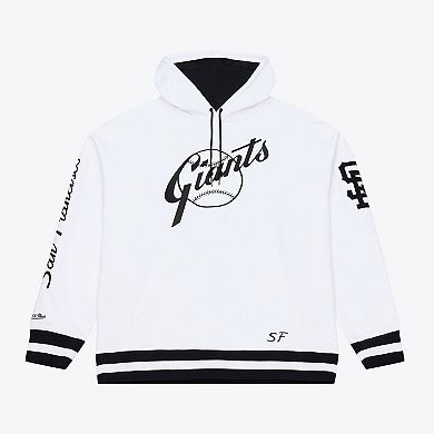 Men's Mitchell & Ness White San Francisco Giants Cooperstown Collection Fleece Hoodie