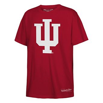 Youth Mitchell & Ness Crimson Indiana Hoosiers Throwback T-Shirt