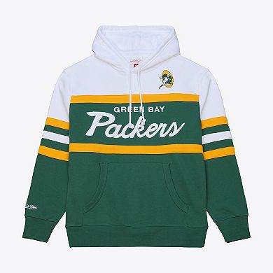 Men's Green Mitchell & Ness Green Bay Packers Head Coach Hoodie