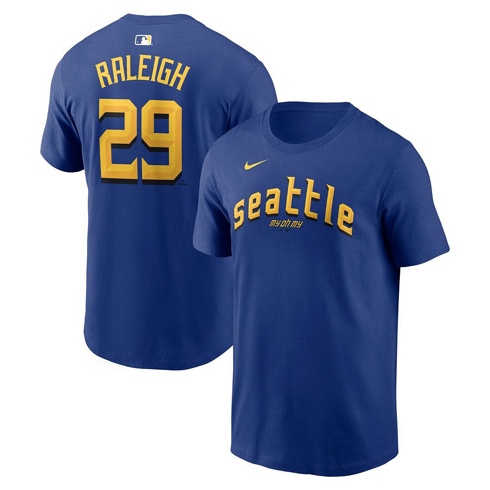 Men's Nike Cal Raleigh Royal Seattle Mariners City Connect Name ...