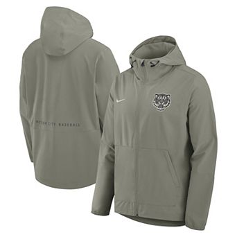 Men's Nike Gray Detroit Tigers Unlimited Packable Full-Zip Hooded Jacket