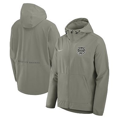 Men's Nike Gray Detroit Tigers Unlimited Packable Full-Zip Hooded Jacket