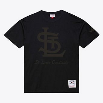 Men Mitchell & Ness Black St. Louis Cardinals Cooperstown Collection Phantom T-Shirt