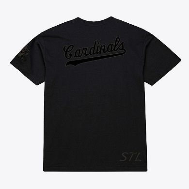 Men Mitchell & Ness Black St. Louis Cardinals Cooperstown Collection Phantom T-Shirt