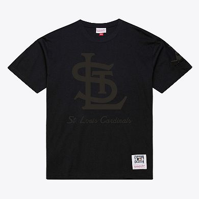 Men Mitchell & Ness Black St. Louis Cardinals Cooperstown Collection Phantom T-Shirt