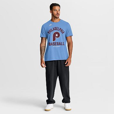 Men's Nike Light Blue Philadelphia Phillies Cooperstown Collection T-Shirt