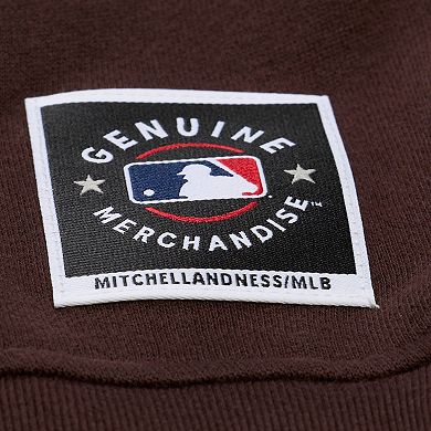 Women's Mitchell & Ness Brown San Diego Padres Script Sweatshirt