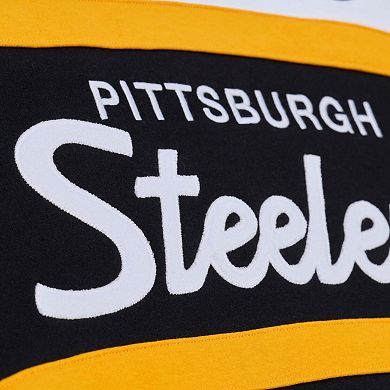 Men's Black Mitchell & Ness Pittsburgh Steelers Head Coach Hoodie