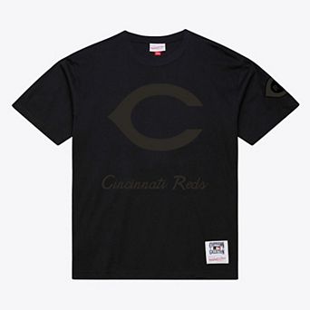 Men Mitchell & Ness Black Cincinnati Reds Cooperstown Collection Phantom T-Shirt