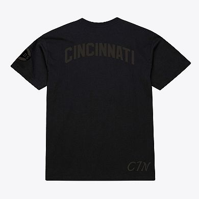 Men Mitchell & Ness Black Cincinnati Reds Cooperstown Collection Phantom T-Shirt