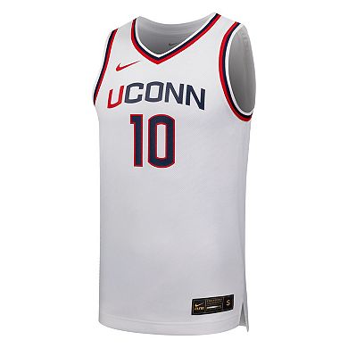Unisex Nike #10 White UConn Huskies Replica Basketball Jersey