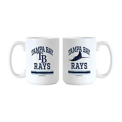 Logo Brands Tampa Bay Rays 15oz. Current & Throwback Mug Set