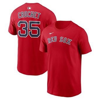 Men's Nike Garrett Crochet Red Boston Red Sox Name & Number T-Shirt