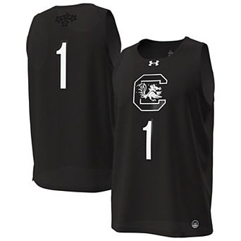 Women's Under Armour Black South Carolina Gamecocks #1 Replica Basketball Jersey