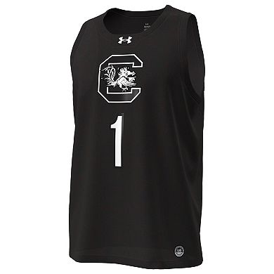 Women's Under Armour Black South Carolina Gamecocks #1 Replica Basketball Jersey
