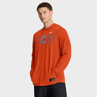 Men's Nike Orange Clemson Tigers Dugout Dri-FIT Long Sleeve Hooded T-Shirt