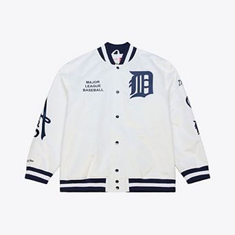 Men's Mitchell & Ness White Detroit Tigers Cooperstown Collection Lightweight Satin Full-Snap Jacket