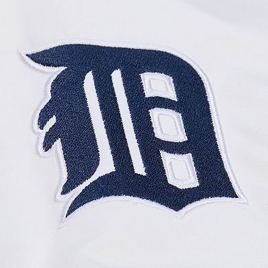 Men's Mitchell & Ness White Detroit Tigers Cooperstown Collection Arctic Lightweight Satin Full-Snap Jacket