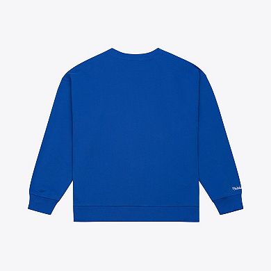 Women's Mitchell & Ness Royal Chicago Cubs Script Sweatshirt