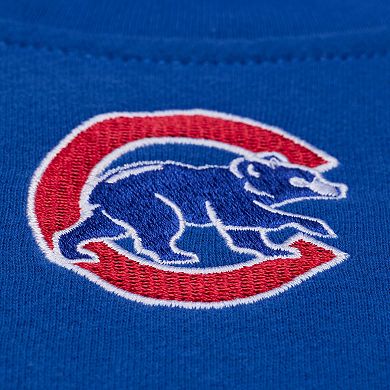 Women's Mitchell & Ness Royal Chicago Cubs Script Sweatshirt
