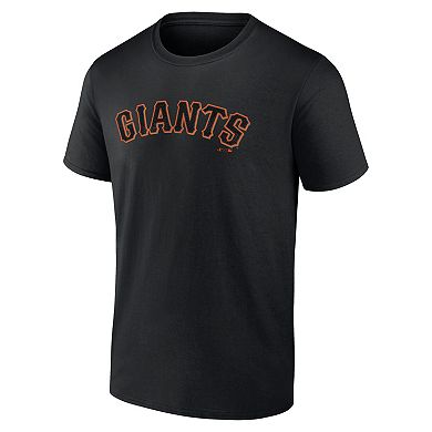 Men's Logo Athletic Black San Francisco Giants Wordmark T-Shirt